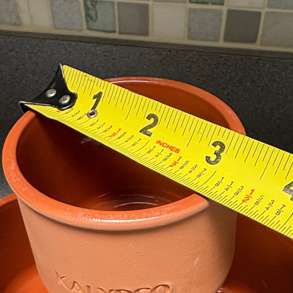 Kalypso Terracotta Yogurt Cups / Planters Set of 6 - Picture 3 of 5